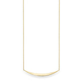 14K Gold Polished Crescent Bar Necklace